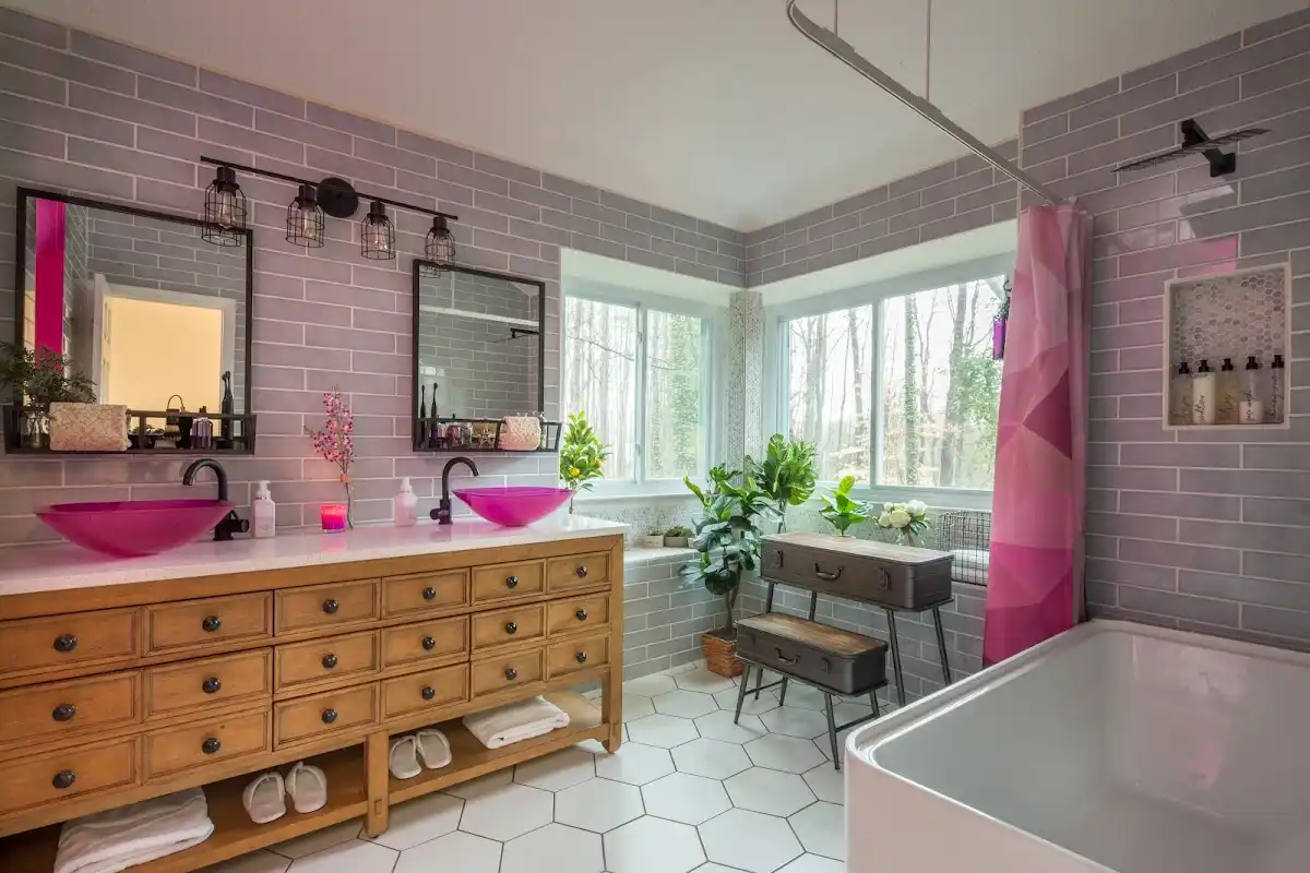 Bathroom renovation after water damage restoration in St. John